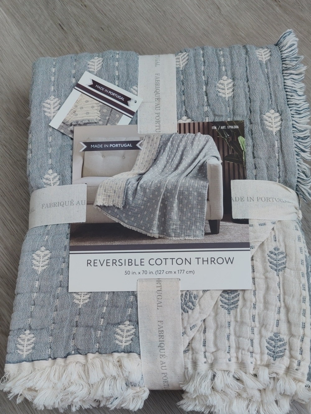 New!Nemcor Cotton Throw Blanket Reversible Lightweight Sofa Couch Bed Throw Y2K